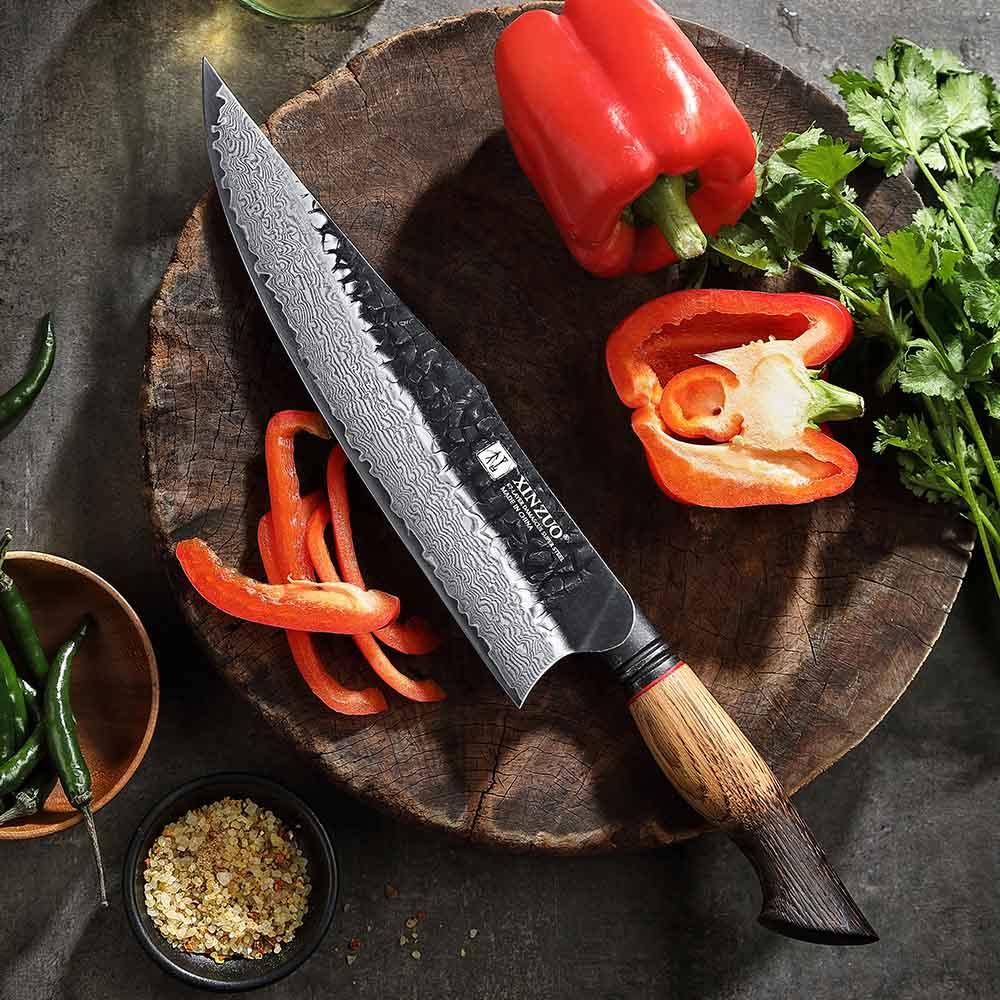 японски готварски Нож на главния готвач от дамаска стомана Xinzuo X06 Chef 25.4 cm