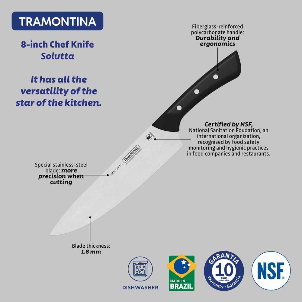 Нож на главния готвач Tramontina SOLUTTA Chef’s 21 cm размер