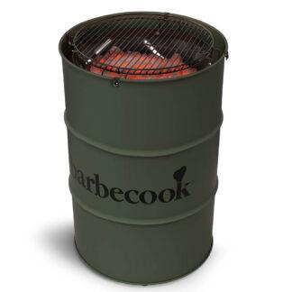 Барбекю на дървени въглища тип варел Barbecook Edson Army Green